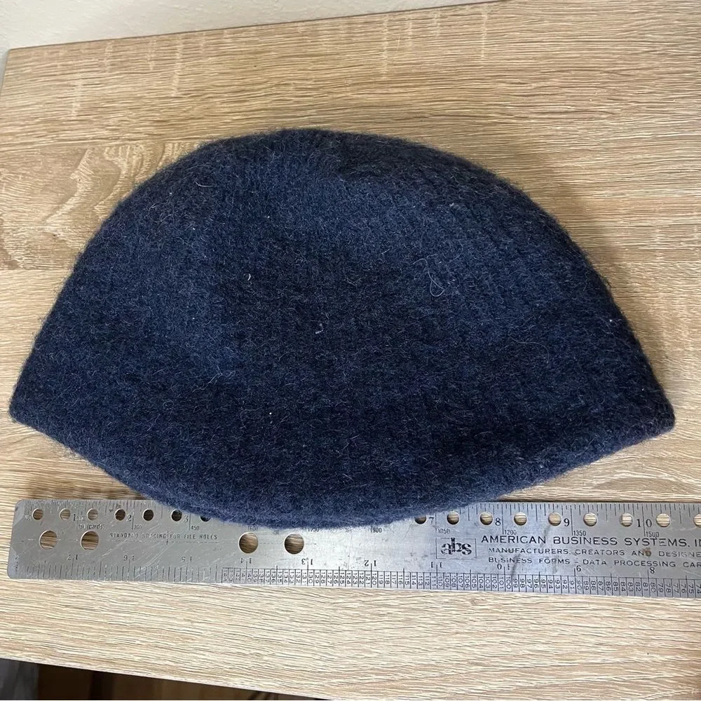 Black wool cap hat beanie